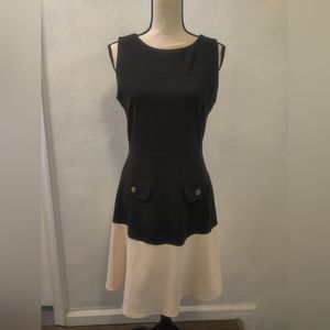 Tommy Hilfiger Sleeveless Colorblock A-Line Scuba Dress